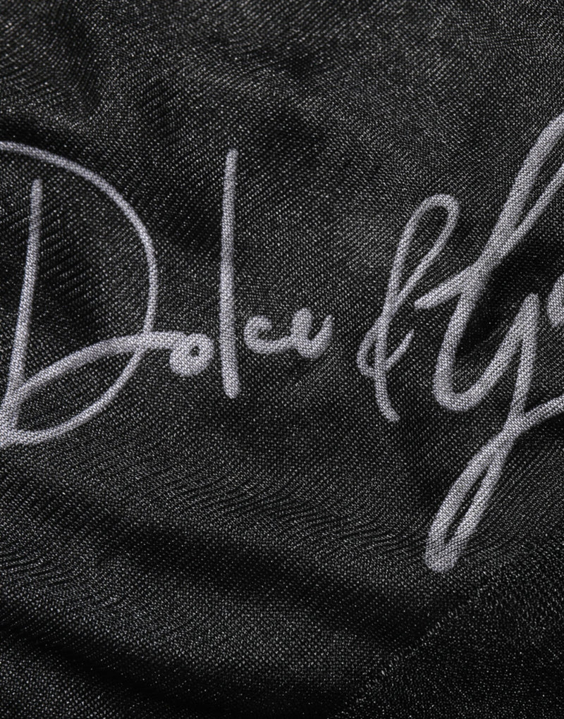 Dolce & Gabbana Black Polyester Pullover Sweatshirt Sweater