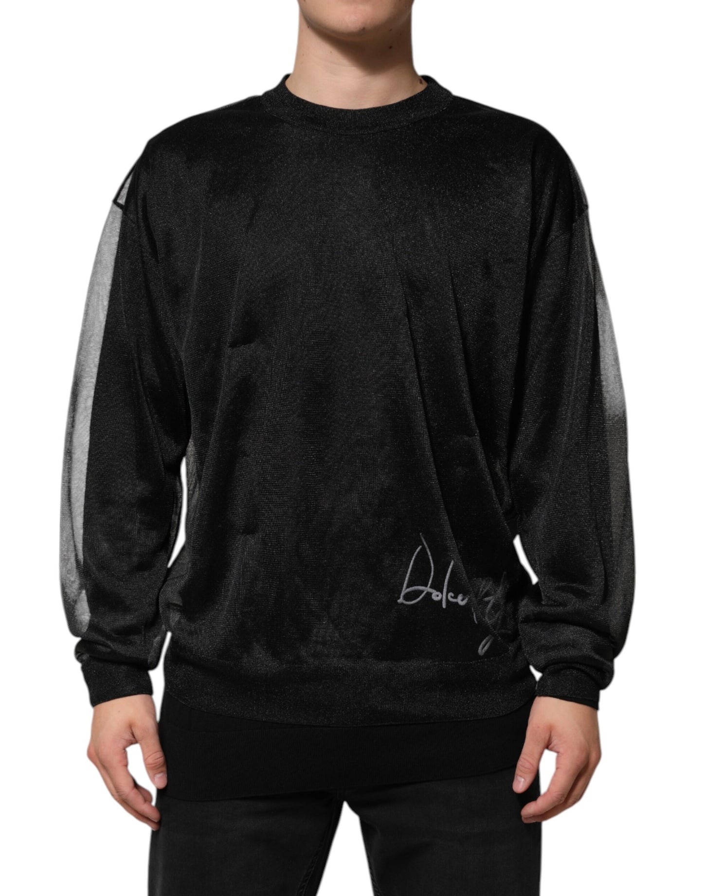 Pull en polyester noir à enfiler de Dolce &amp; Gabbana