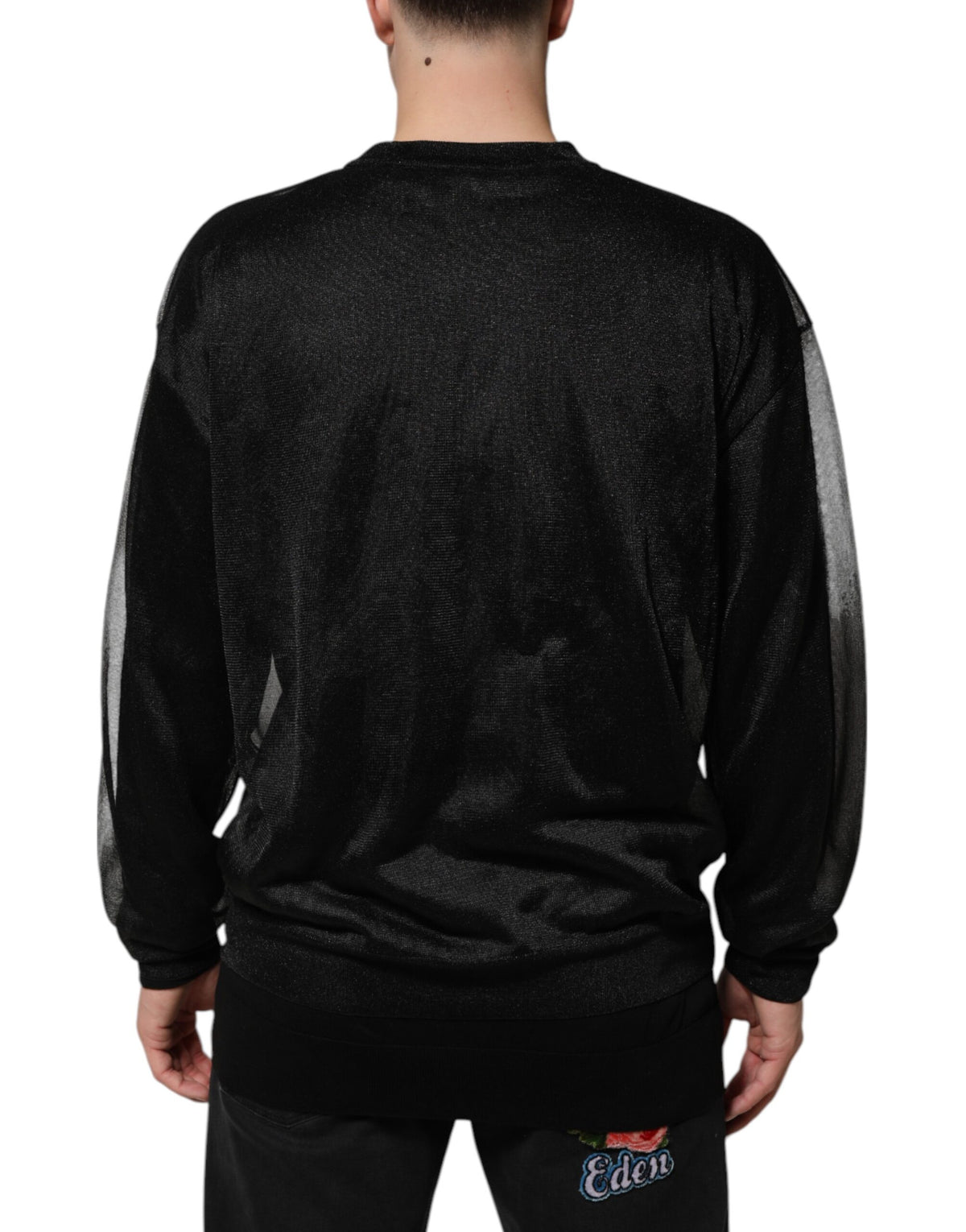 Pull en polyester noir à enfiler de Dolce &amp; Gabbana