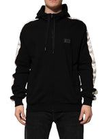 Cardigan en coton noir avec plaque de marque Dolce &amp; Gabbana