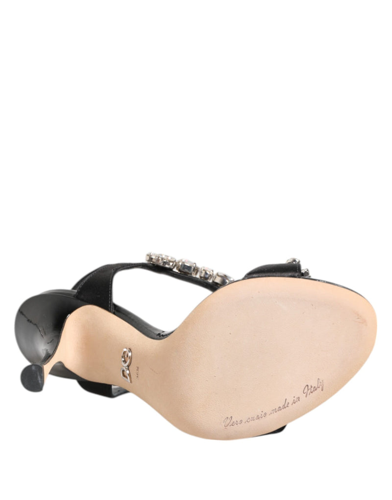 Dolce & Gabbana Keira Black Crystals Heels Sandals