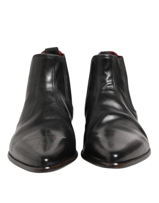 Dolce & Gabbana Raffaello Black Chelsea Ankle Boots for Men