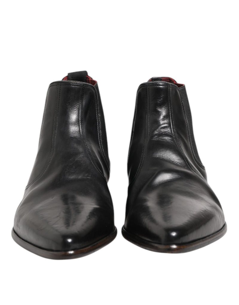 Dolce & Gabbana Raffaello Black Chelsea Ankle Boots for Men