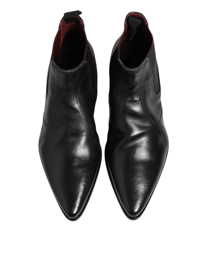 Dolce & Gabbana Raffaello Black Chelsea Ankle Boots for Men