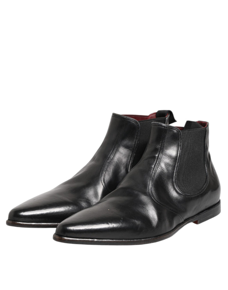 Dolce & Gabbana Raffaello Black Chelsea Ankle Boots for Men