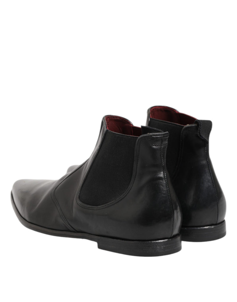 Dolce & Gabbana Raffaello Black Chelsea Ankle Boots for Men