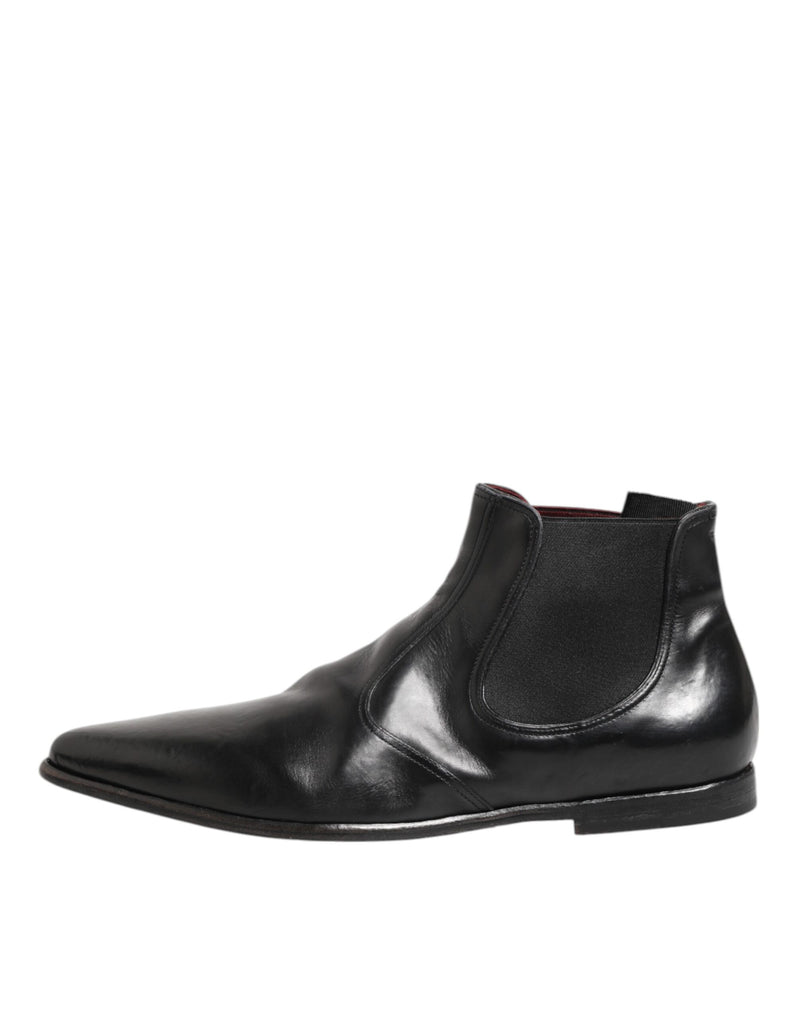 Dolce & Gabbana Raffaello Black Chelsea Ankle Boots for Men