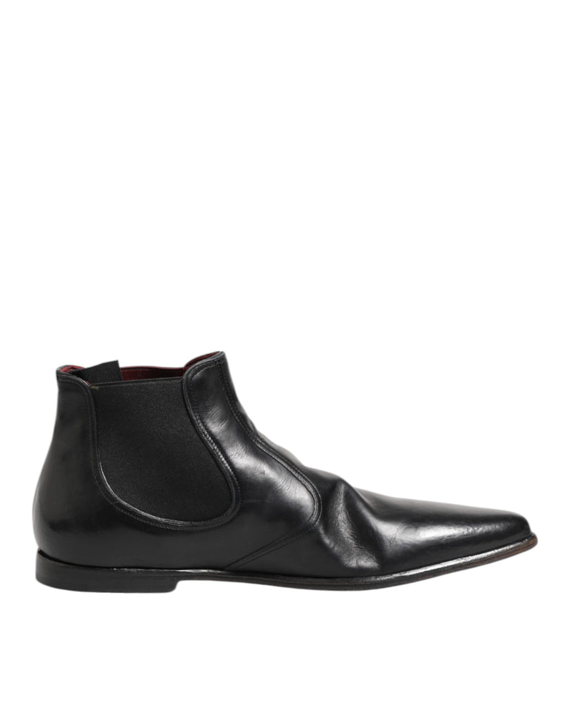 Dolce & Gabbana Raffaello Black Chelsea Ankle Boots for Men