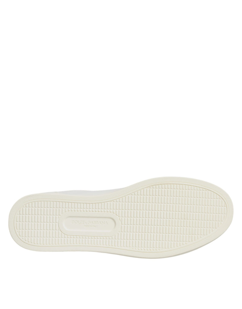 Dolce & Gabbana White Sacred Heart Men Low Top Sneakers