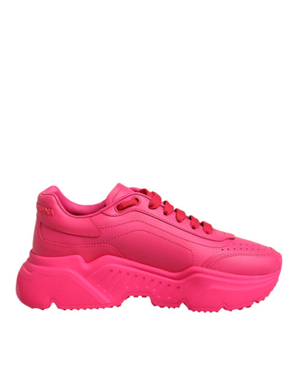 Dolce & Gabbana Pink Leather Daymaster Low Top Sneakers Shoes