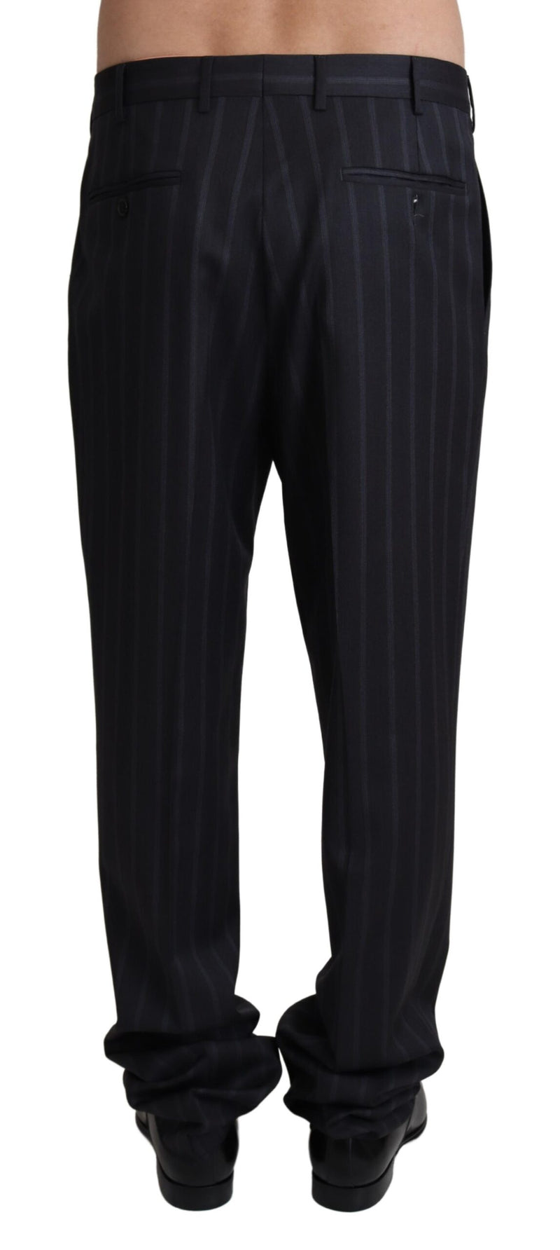 Pantalon tailleur gris en laine mélangée Dolce &amp; Gabbana