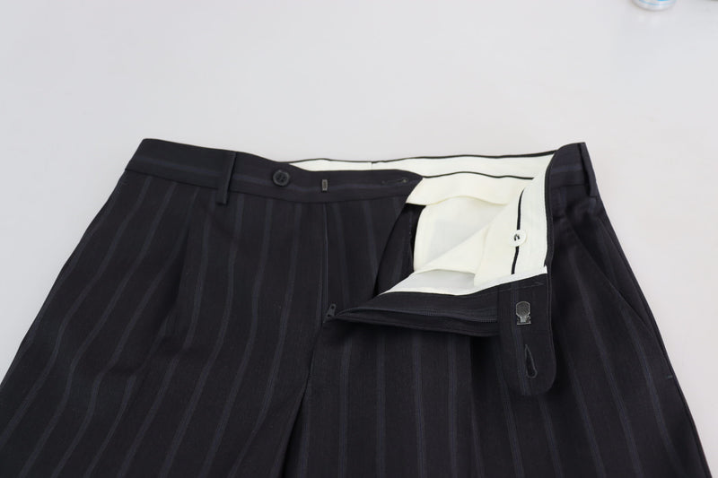 Pantalon tailleur gris en laine mélangée Dolce &amp; Gabbana