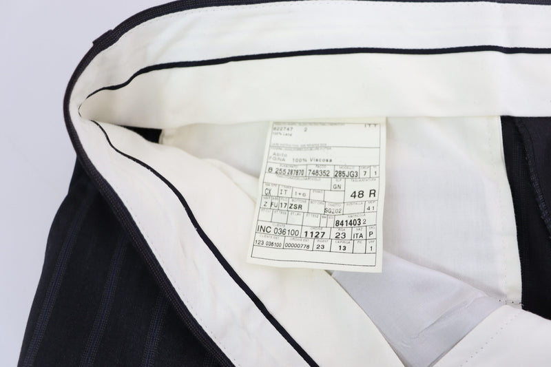 Pantalon tailleur gris en laine mélangée Dolce &amp; Gabbana