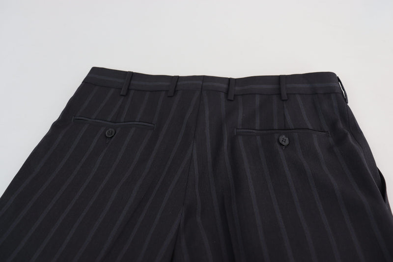 Pantalon tailleur gris en laine mélangée Dolce &amp; Gabbana