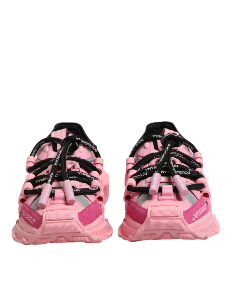 Dolce & Gabbana Pink Low Top Space Women Sneakers