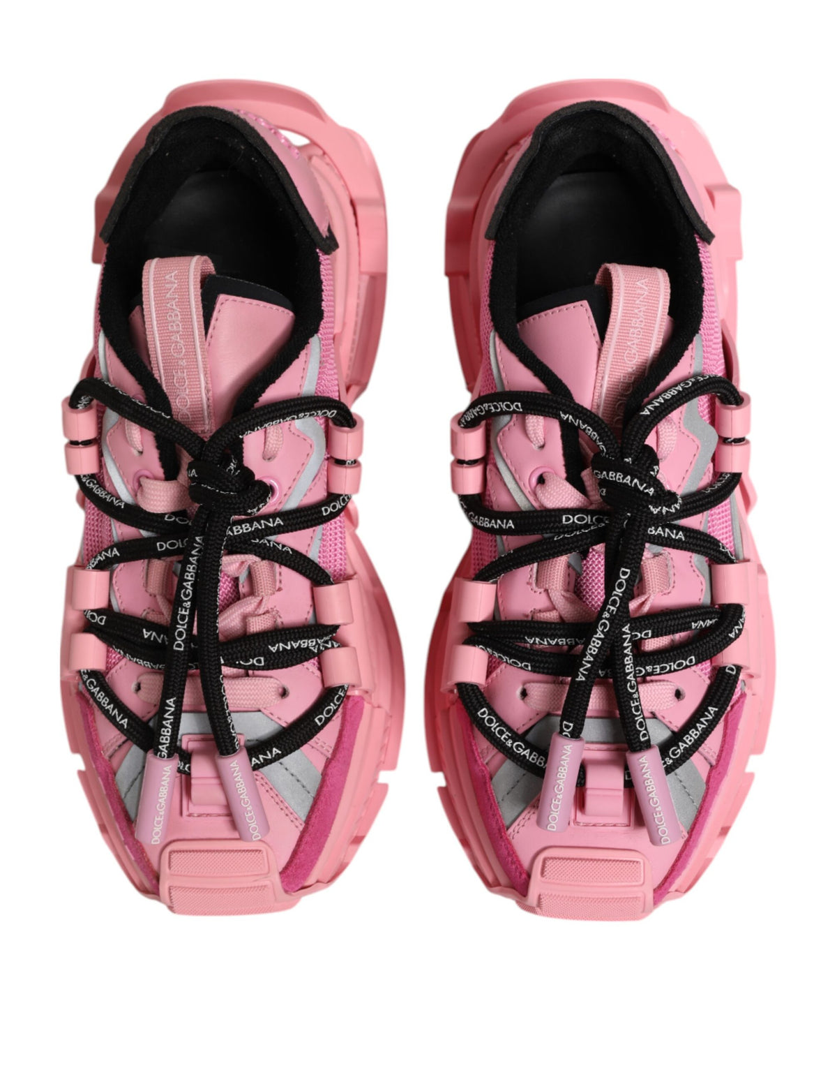 Dolce & Gabbana Pink Low Top Space Women Sneakers