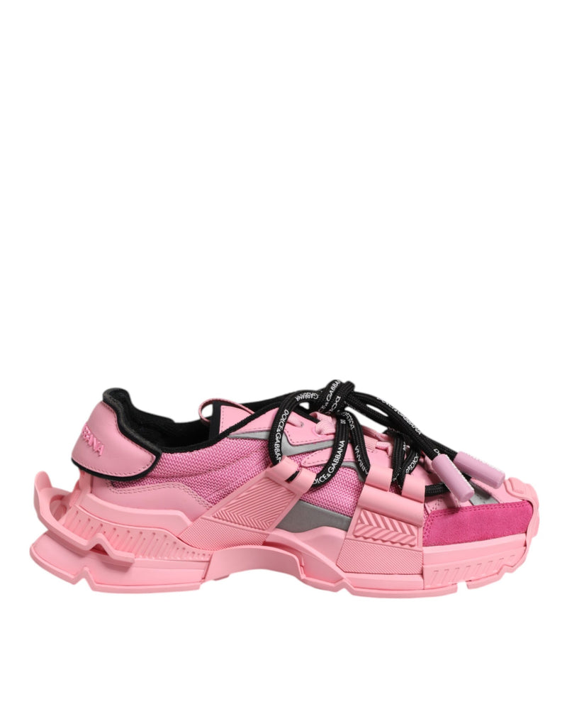 Dolce & Gabbana Pink Low Top Space Women Sneakers