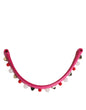 Dolce & Gabbana Pink Embellished Leather Bag Handle Women Shoulder Strap