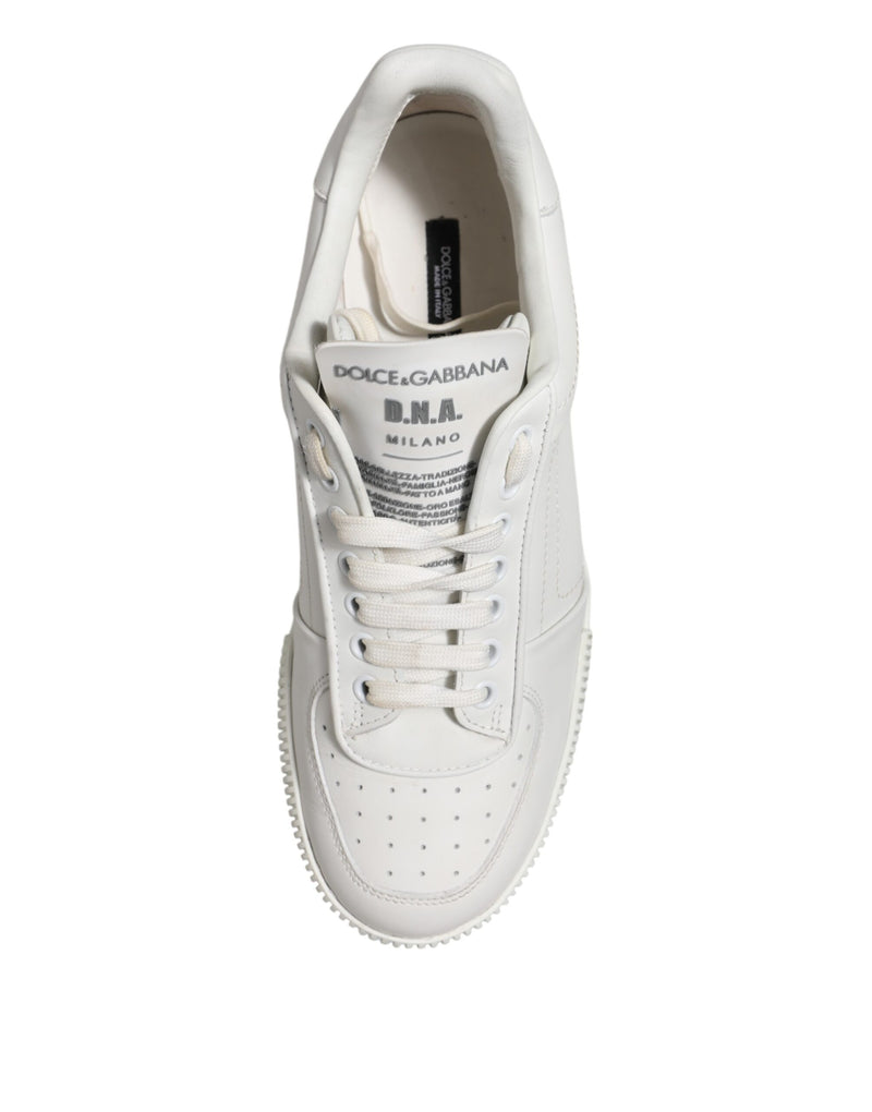 Dolce & Gabbana White Miami Leather Low Top Sneakers