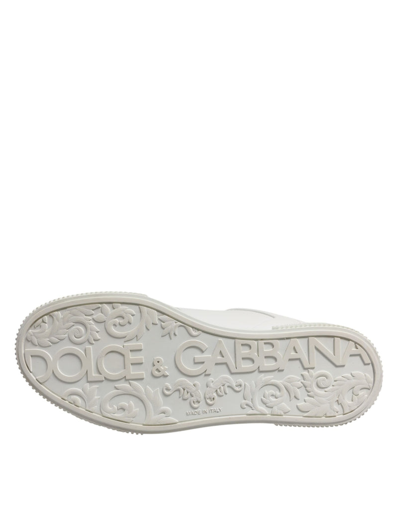 Dolce & Gabbana White Miami Leather Low Top Sneakers