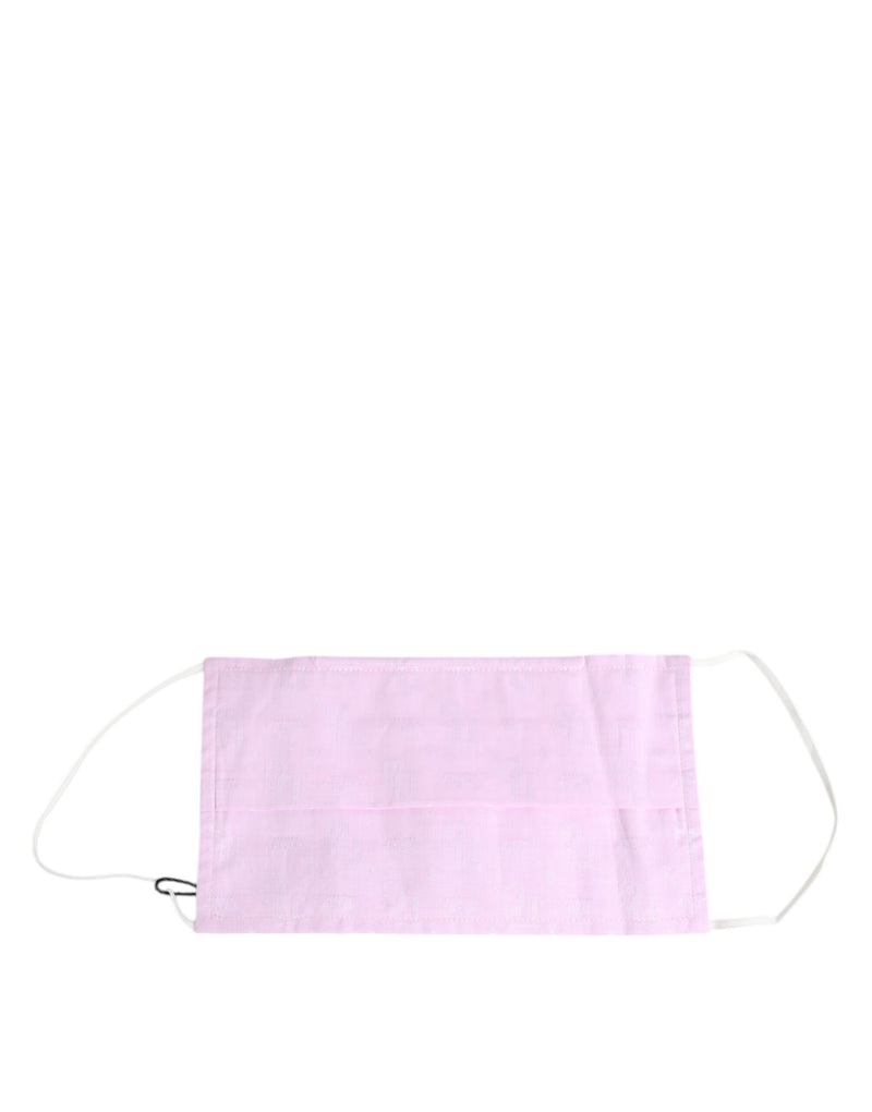 Dolce & Gabbana Masque en Coton Rose avec Élastiques Logo