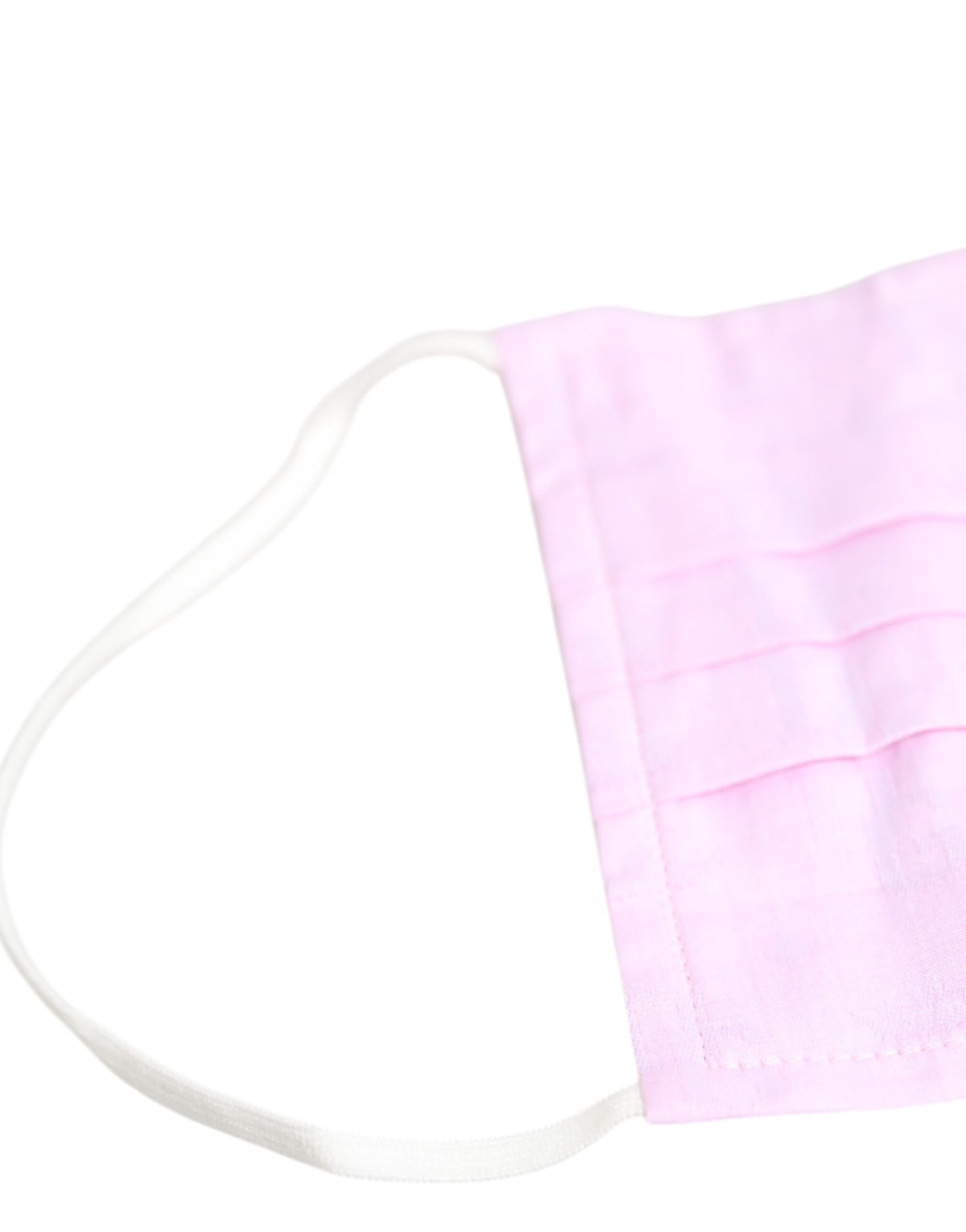 Dolce & Gabbana Masque en Coton Rose avec Élastiques Logo