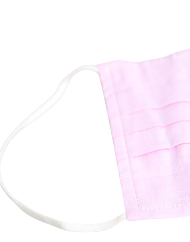Dolce & Gabbana Masque en Coton Rose avec Élastiques Logo