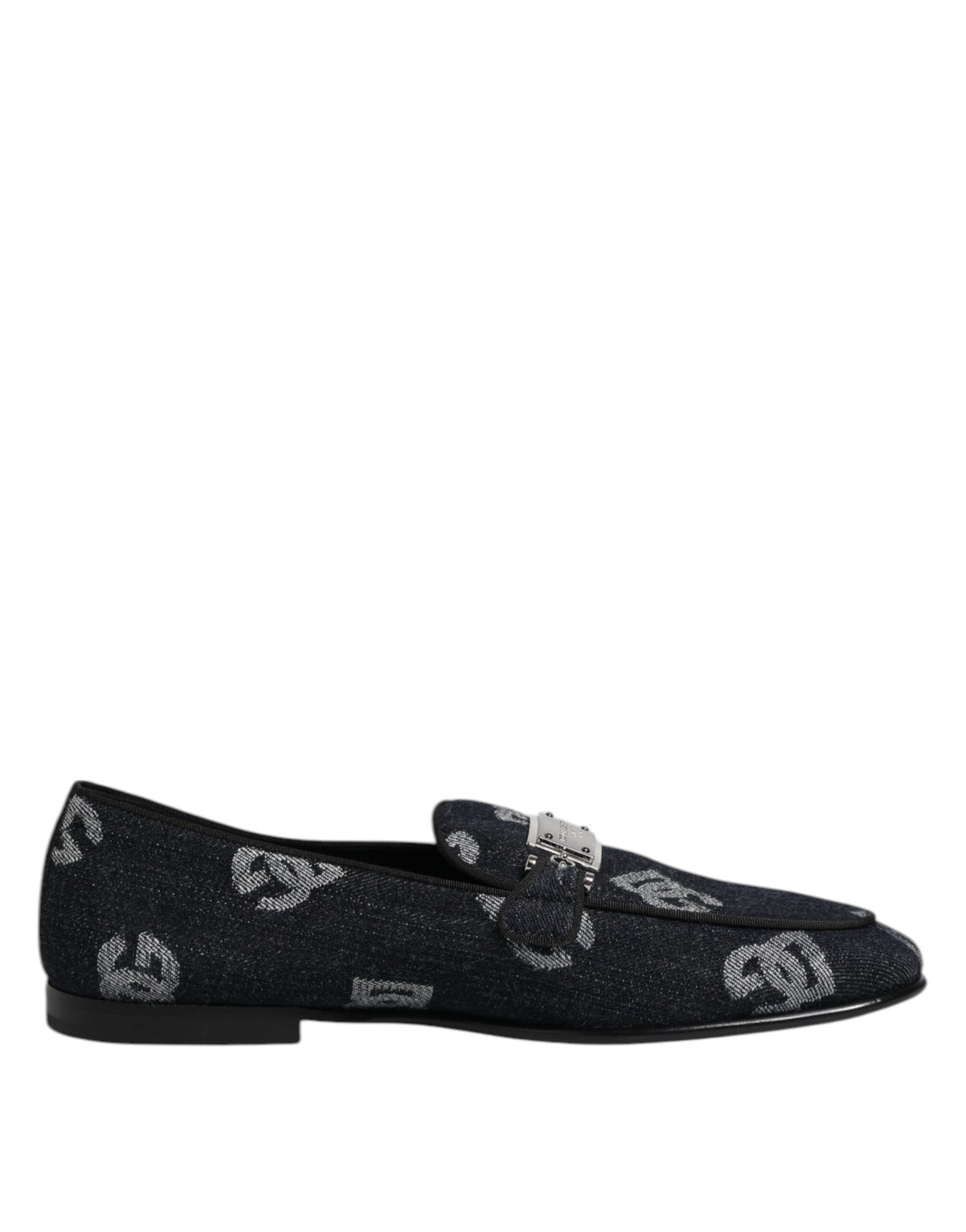 Dolce & Gabbana Blue Logo Cotton Loafers for Men