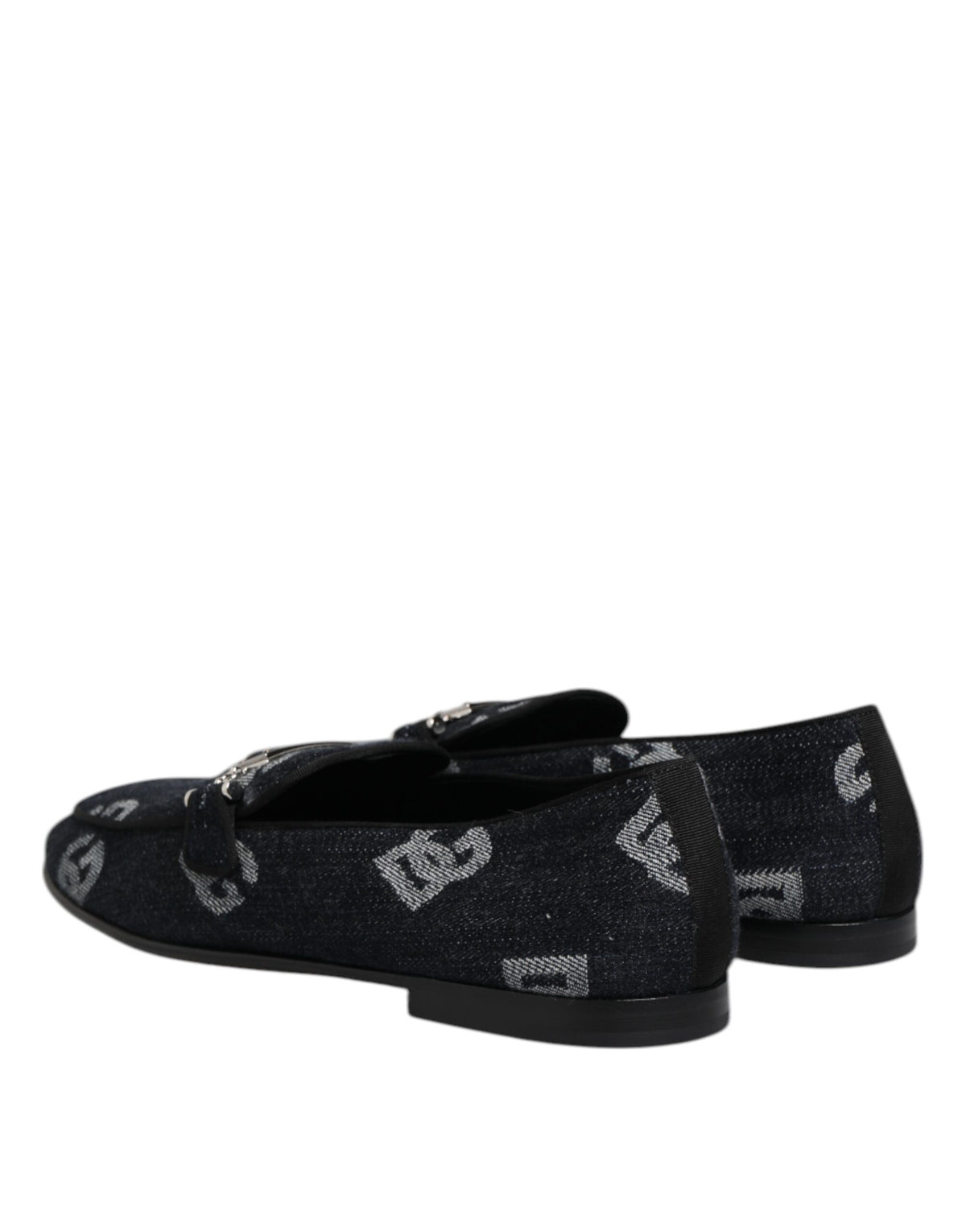Dolce & Gabbana Blue Logo Cotton Loafers for Men