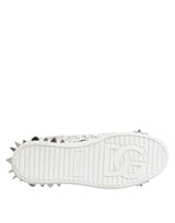 Dolce & Gabbana White Portofino Studded Men Sneakers
