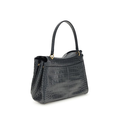 Balenciaga Rodeo schoudertas van leer met krokodillenprint