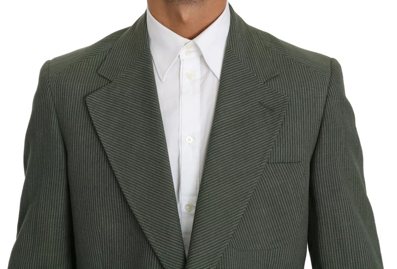 Romeo Gigli Veste en Lin Vert à Boutonnage Simple