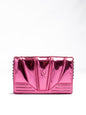 Sac en cuir verni Ferrari Metal Pink GT avec chaîne