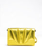 Sac en cuir verni Ferrari Metal Yellow GT avec chaîne