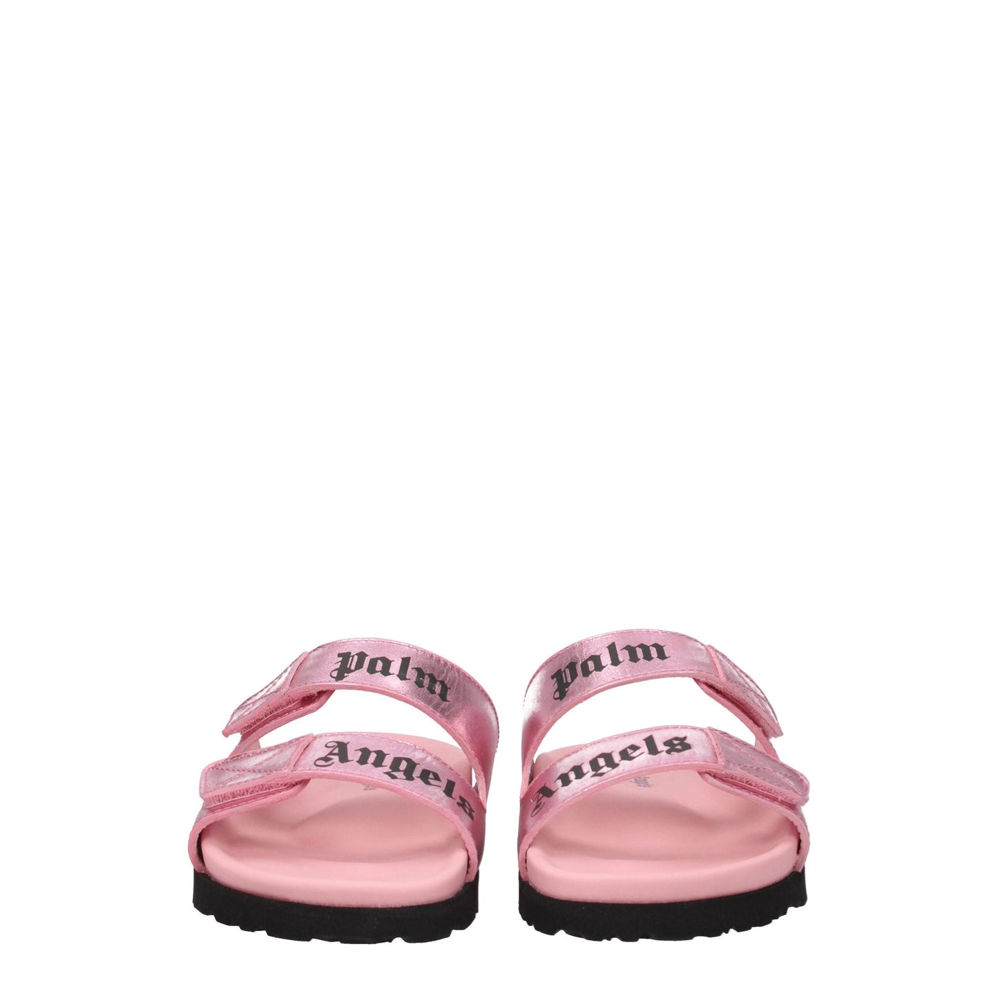 Palm Angels Roze Lederen Slippers Sandalen