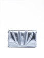 Sac Ferrari Metal bleu clair GT en cuir verni avec chaîne