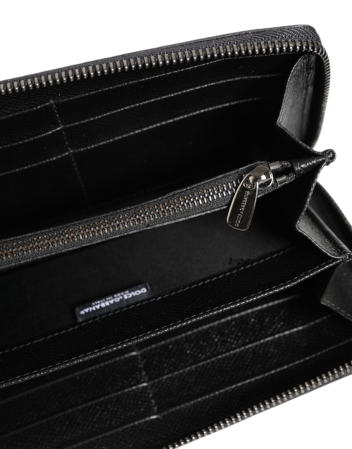 Portefeuille continental zippé Dolce &amp; Gabbana en cuir léopard noir et gris