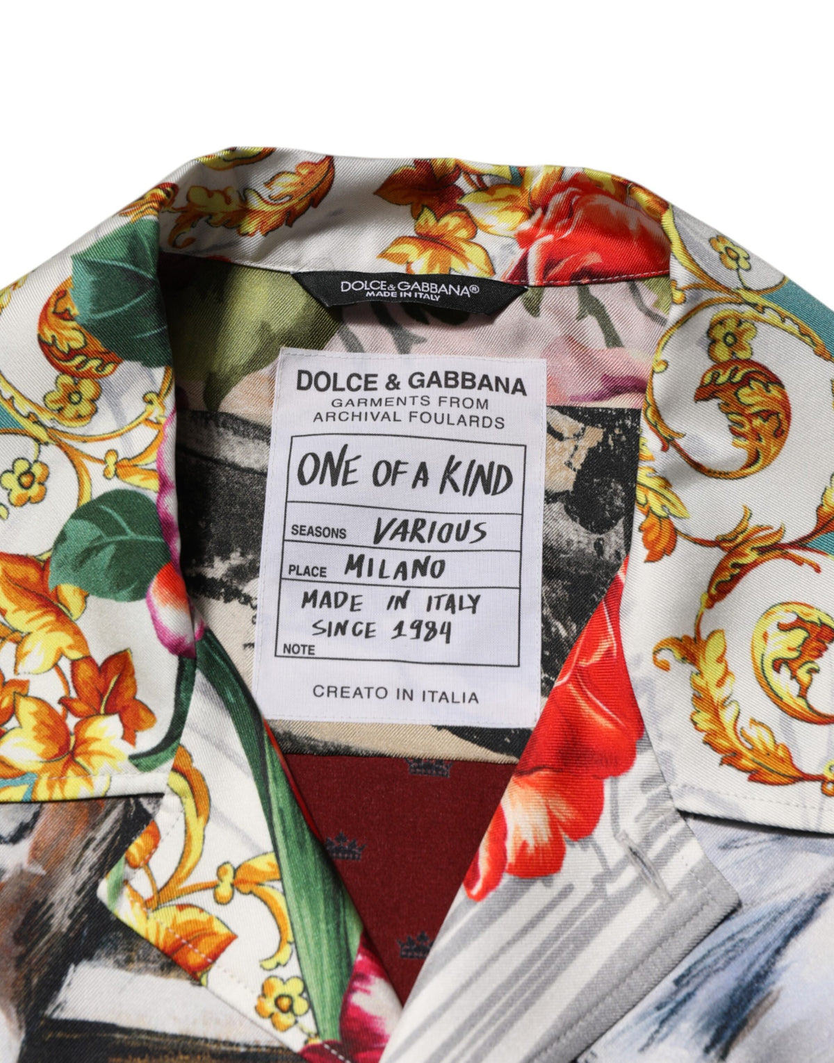 Chemise hawaïenne décontractée multicolore à imprimé coquillages de Dolce &amp; Gabbana