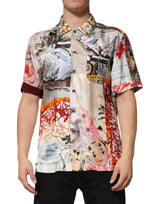 Chemise hawaïenne décontractée multicolore à imprimé coquillages de Dolce &amp; Gabbana