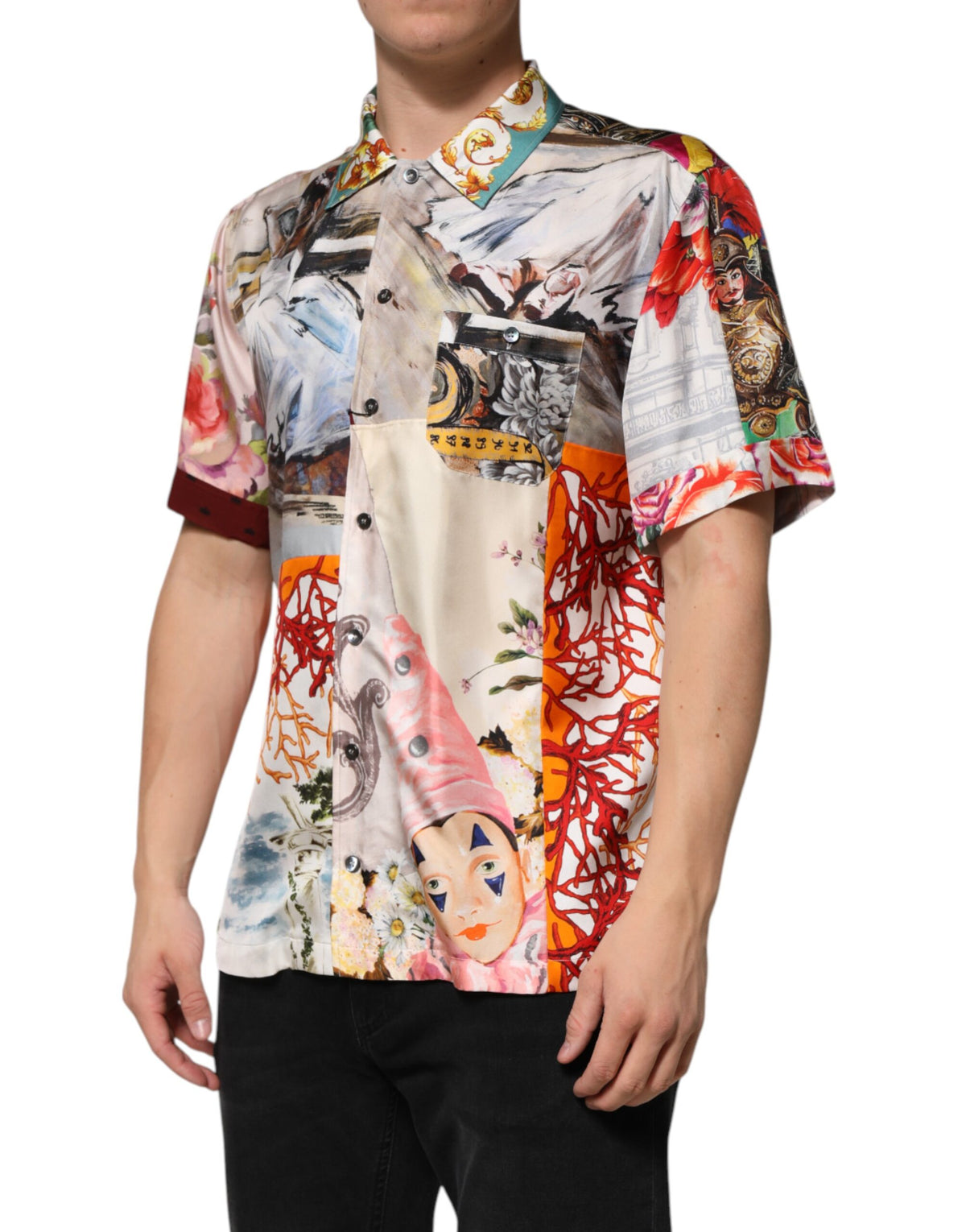 Chemise hawaïenne décontractée multicolore à imprimé coquillages de Dolce &amp; Gabbana
