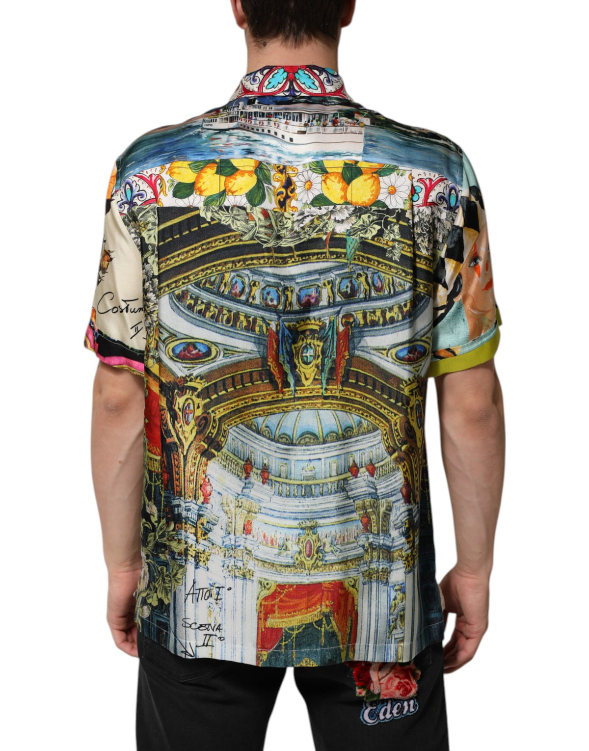 Chemise décontractée à boutons multicolores à imprimé de Dolce &amp; Gabbana