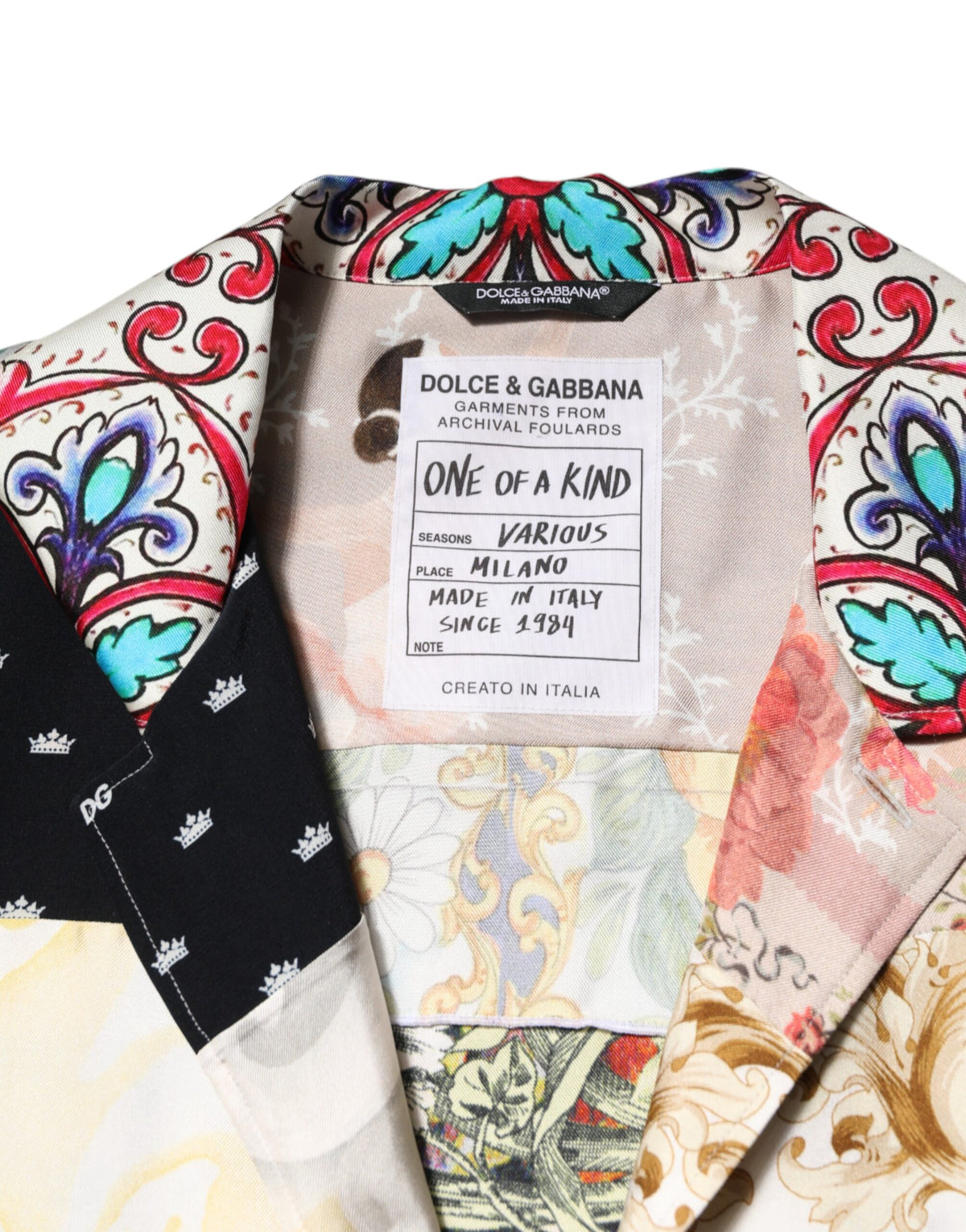 Chemise décontractée à boutons multicolores à imprimé de Dolce &amp; Gabbana