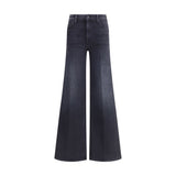 Jeans en coton stretch à jambe large Mother Denim pour femmes