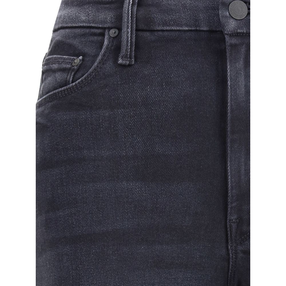 Jeans en coton stretch à jambe large Mother Denim pour femmes