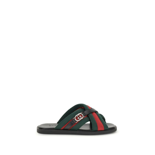 Sandales Gucci Web avec logo GG entrelacé