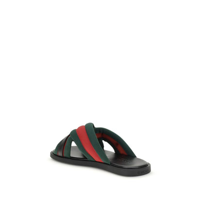 Sandales Gucci Web avec logo GG entrelacé