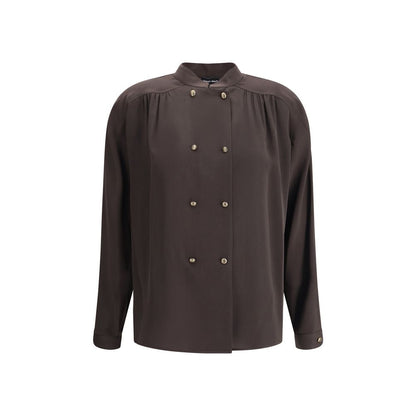 Chemise en soie à double boutonnage de Giorgio Armani