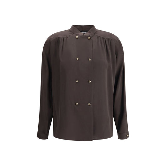 Chemise en soie à double boutonnage de Giorgio Armani
