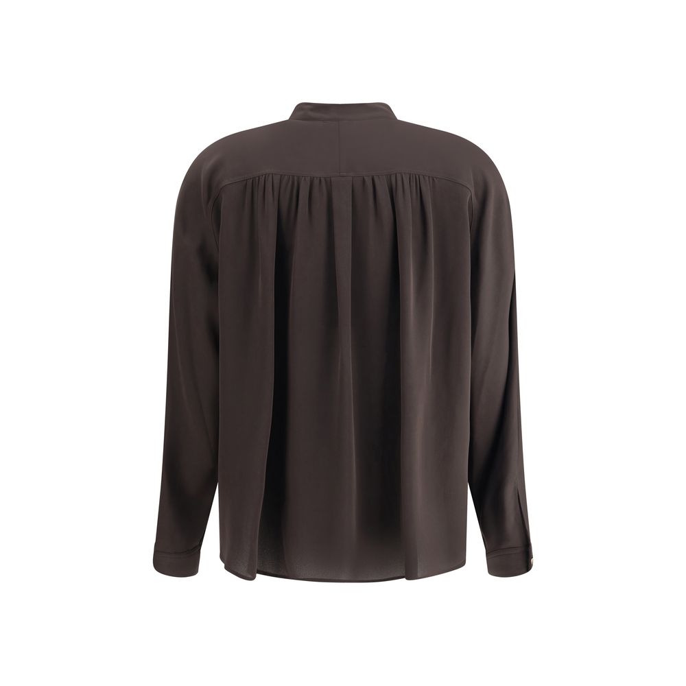 Chemise en soie à double boutonnage de Giorgio Armani