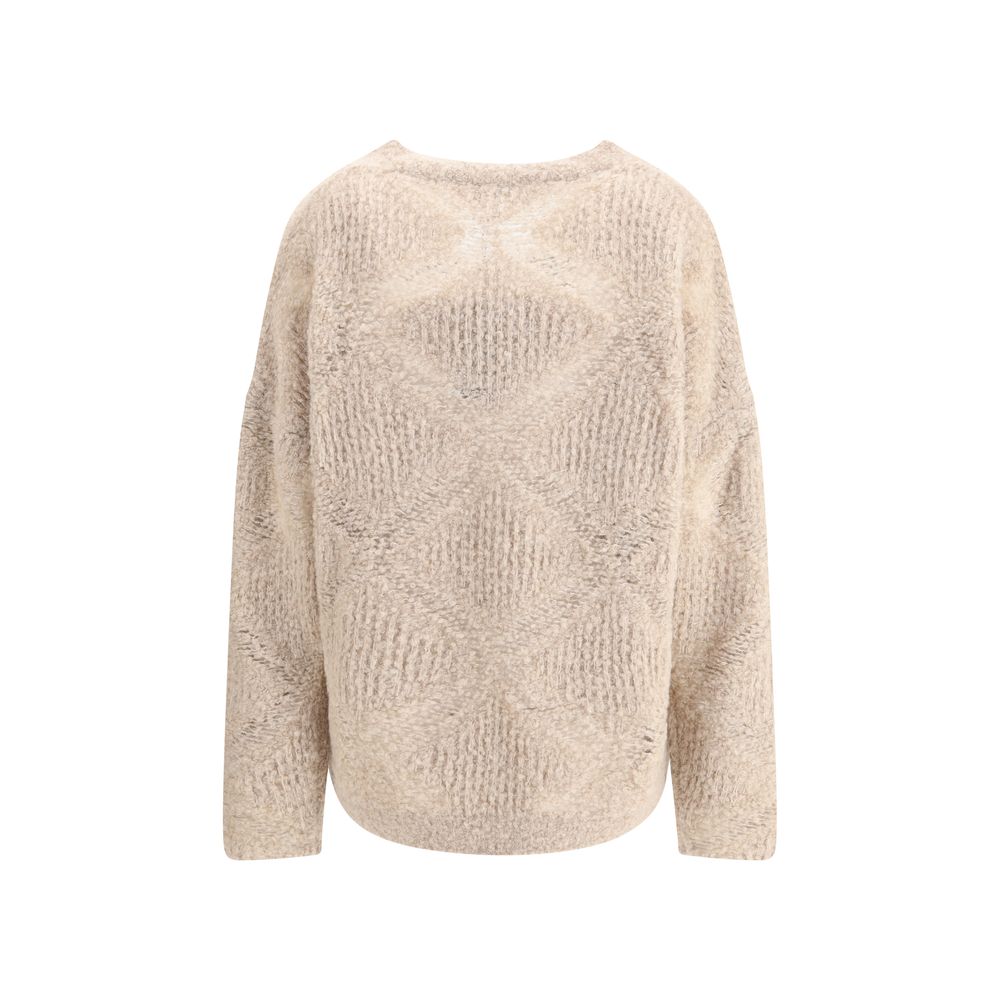 Pull en cachemire et alpaga à col en V de Giorgio Armani